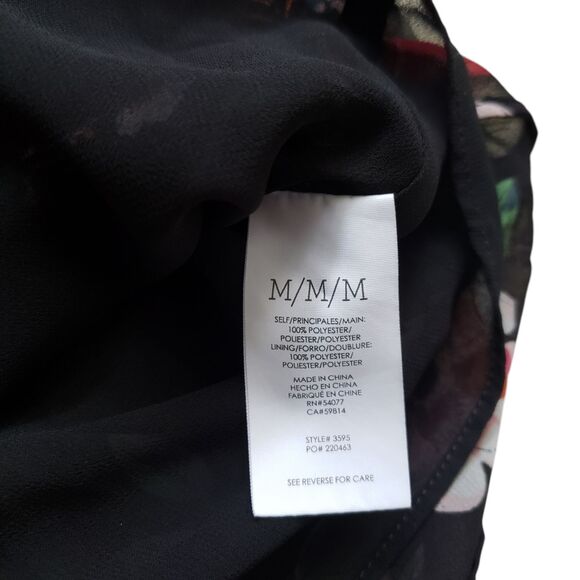 Cabi Blouse Womens Medium Garden Floral 3/4 Sleeve Sheer - Picture 5 of 11